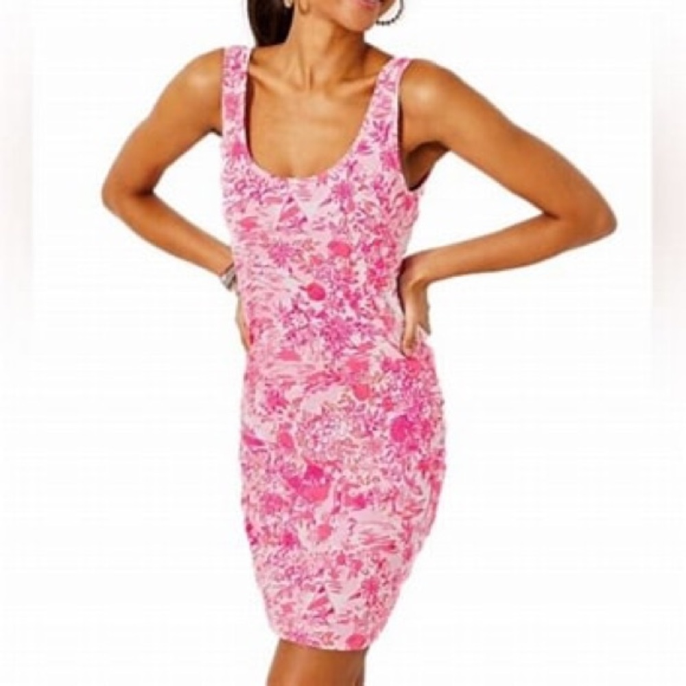 Lilly Pulitzer newberri tank dress in peony pink Sz M orig $98